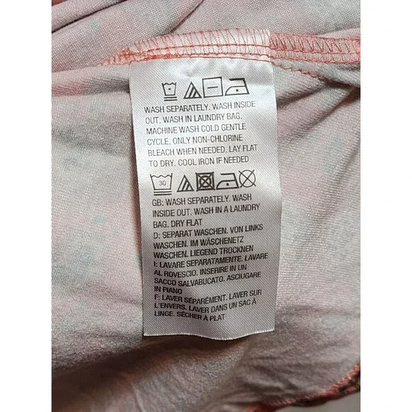 Belle Kim Gravel Womens XL Peach Blouse Paisley Stretchy Boho Cottage Peasant - Picture 9 of 14